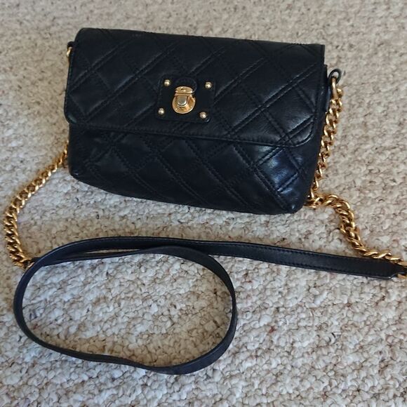 Marc Jacobs small Quilted Gold hardware Made in Italy black Crossbody - Picture 2 of 12